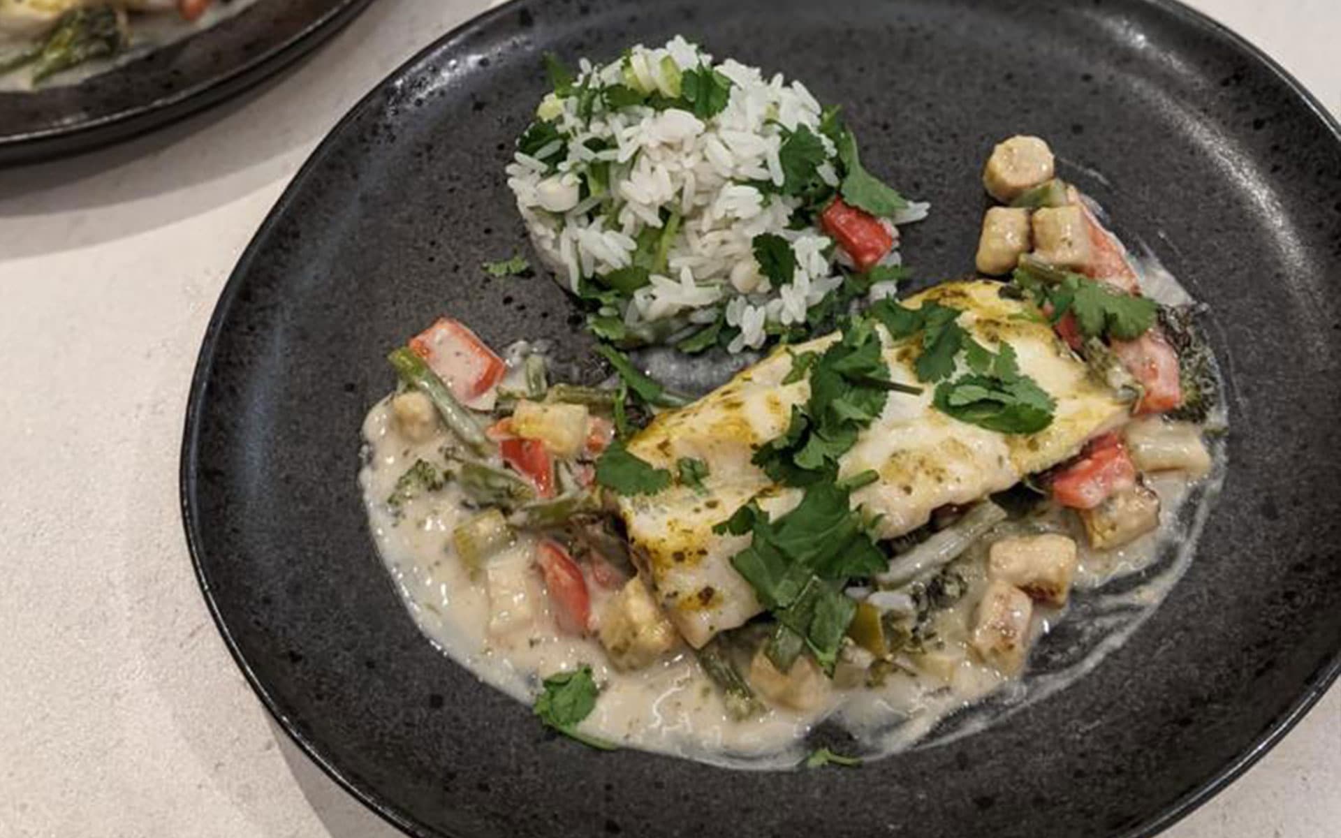Thai fish curry using the Siemens steam oven