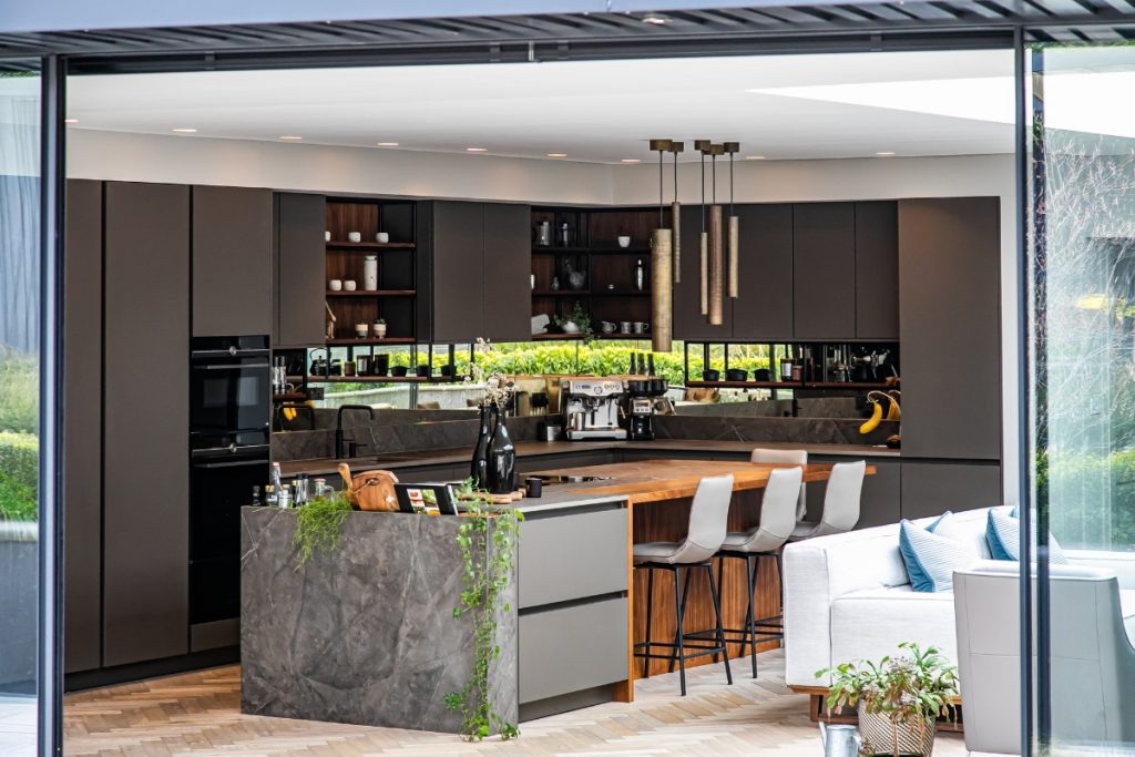 Kitchen island in modern kitchen